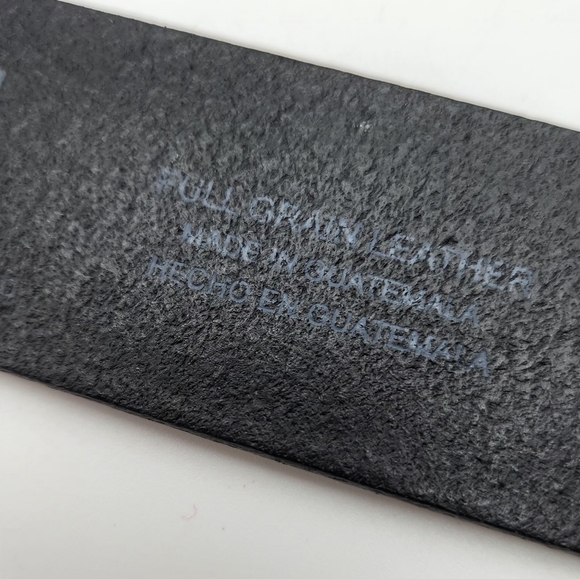 Levis Black Genuine Leather Belt Mens 36/90 Silver Tone Buckle - Good Condition - Picture 5 of 10